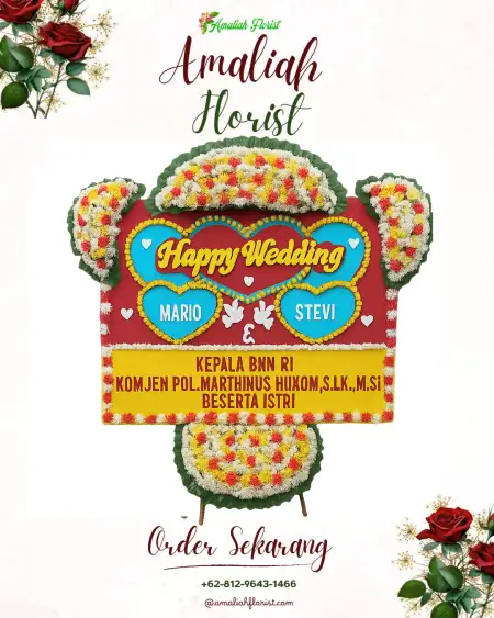 Papan Bunga Pernikahan Tanjung